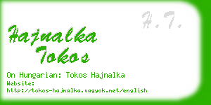 hajnalka tokos business card